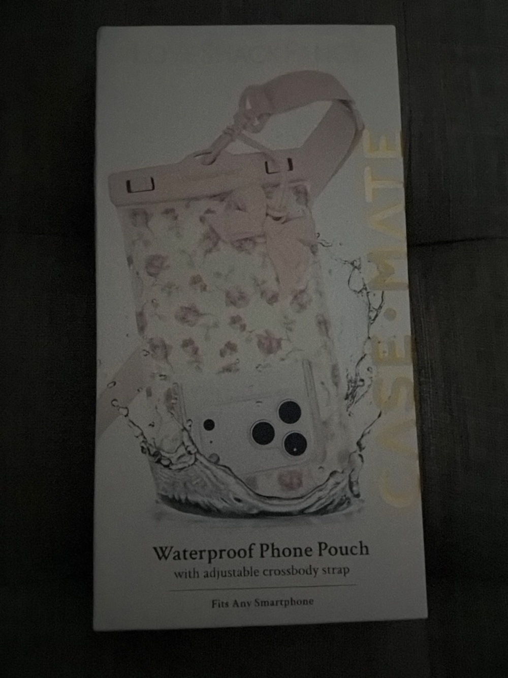 LoveShackFancy Floral Waterproof Phone Pouch in Light Pink